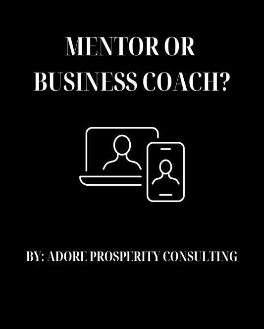 MENTOR OR BUSINESS COACH